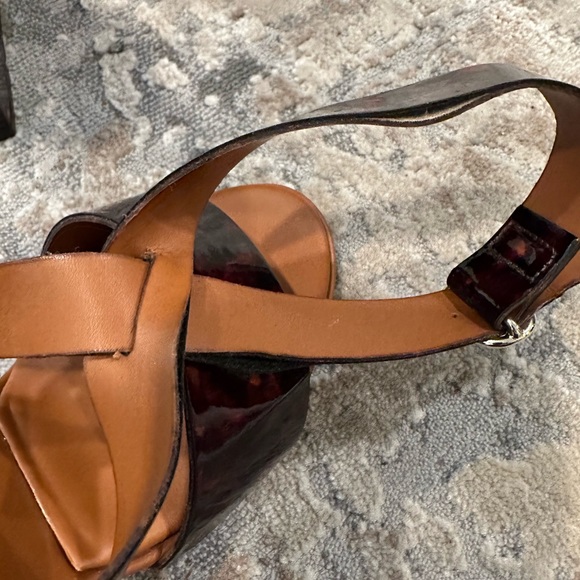 DVF Diane von Furstenberg Wilma Tortoise wedge size 7B made in Italy - Picture 5 of 7